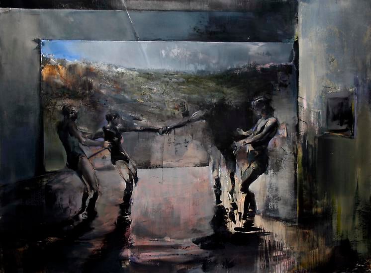 Zsolt Bodoni, Play, 2012, acrylic and oil on canvas, 195 x 265 cm