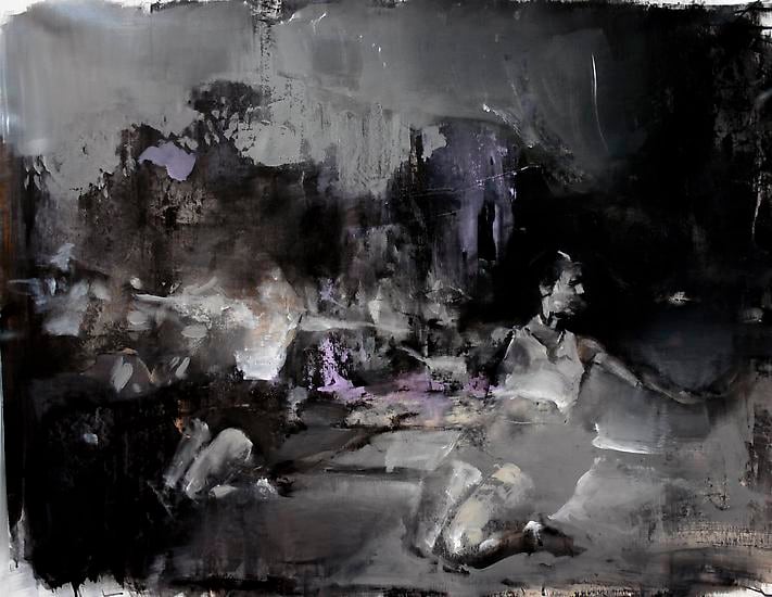 Zsolt Bodoni, Knee, 2012, acrylic and oil on canvas, 95 x 123 cm