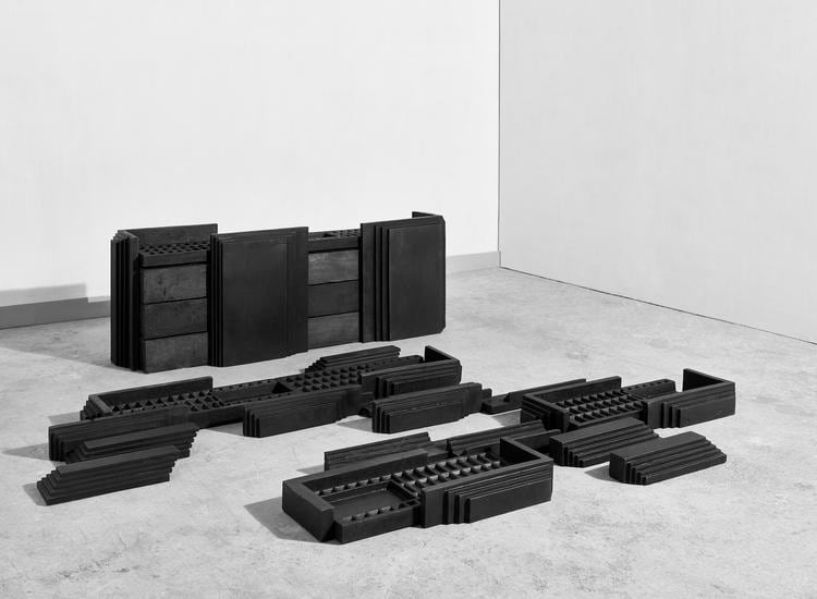 Seher Shah, Object Repetition (Wall and Landscape), 2017, Cast iron, Dimensions variable