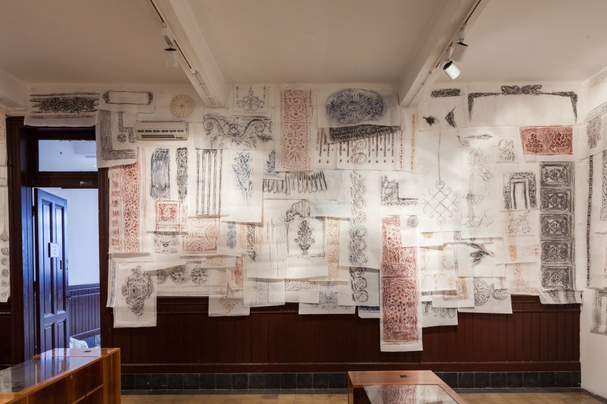 Michael Rakowitz,&nbsp;The Flesh Is Yours, The Bones Are Ours, 2015, Installation view at&nbsp;Galata Greek Primary School, 14th Istanbul Biennial, Turkey, 2015
