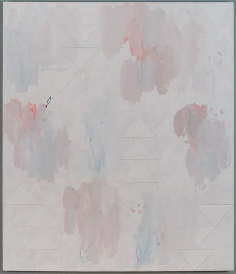 Kamrooz Aram, Ornament for Indifferent Architecture, 2017, Oil, wax, pencil and crayon on canvas, 213.25 x 183 cm