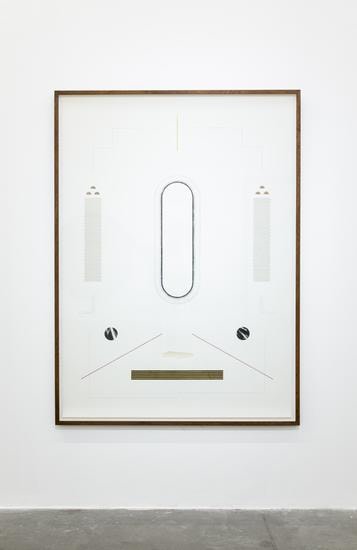 Elena Alonso, Untitled (Apertura), 2017, Mixed media on paper, 190 x 137 cm