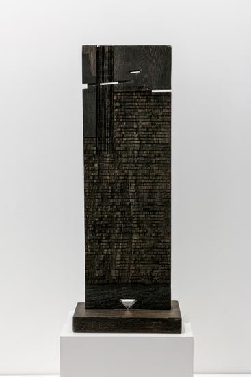 Chaouki Choukini, Transcendance 2, 2013, Wangu&eacute;/ Wenge, 103 x 39.5 x 19.5 cm
