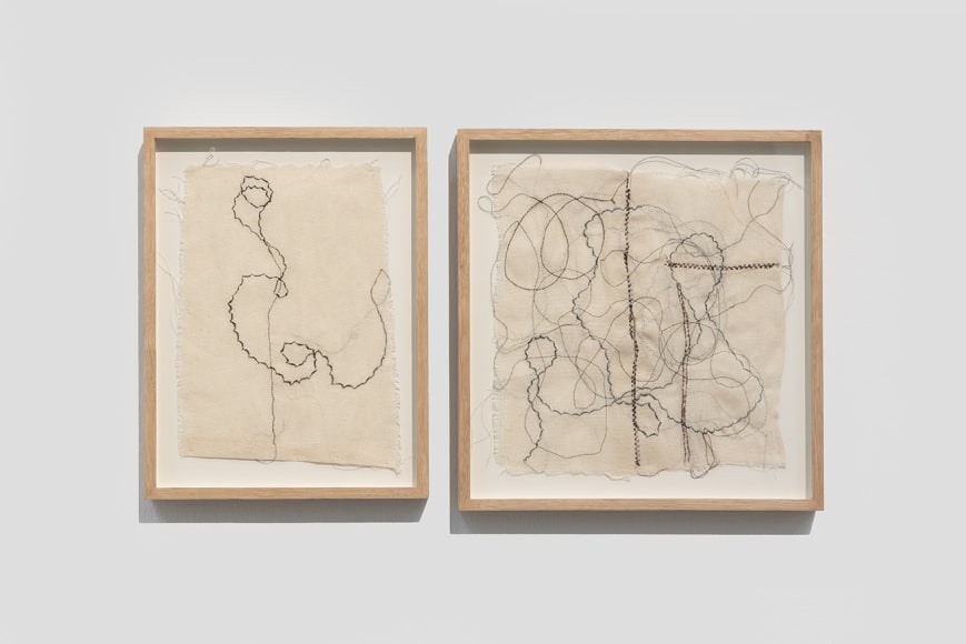 Afra Al Dhaheri, Thread as Hair Drawing No. 1 &amp;amp; 2, 2020