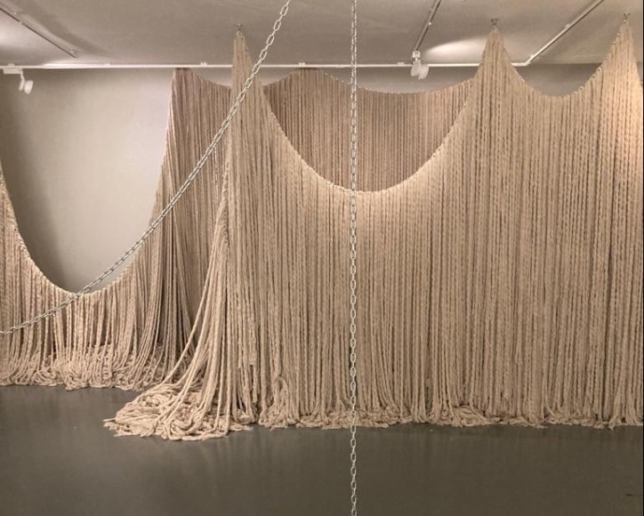 Afra Al Dhaheri, Ebb and Flow, 2021, Installation view at Sharjah Museum, Islamic Arts Festival, Sharjah, UAE