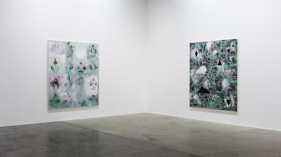 Palimpsest: Unstable Paintings for Anxious Interiors, Installation view at Green Art Gallery, Dubai, 2014