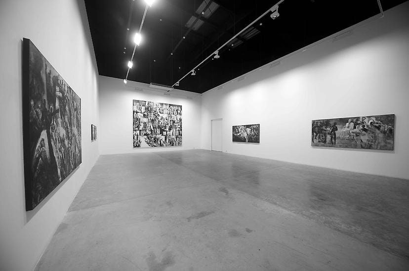 Grey Ash,&nbsp;Ahmad Moualla, Installation view at Green Art Gallery, Dubai, 2011