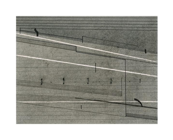 Seher Shah, Variations in Grey (12), 2020-2021, Graphite dust and ink on ivory Russian paper, 13.8 x 18 cm