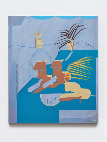 Maryam Hoseini, Liars Make Women Uncomfortable II, 2017, Acrylic, ink, pencil and nail on wood panel, 61 x 51 cm