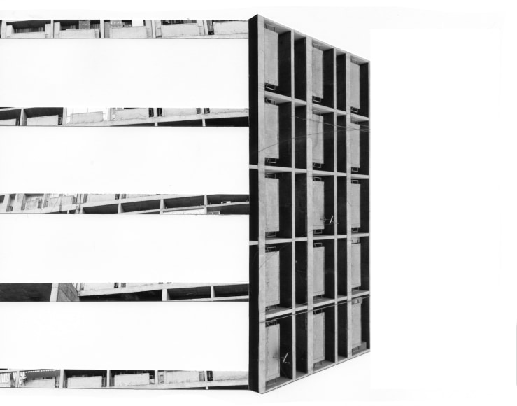 Seher Shah,&nbsp;Capitol Complex, Concrete View, 2014, Collage on paper, 28 x 36 cm