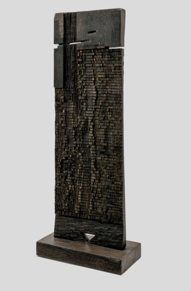 Chaouki Choukini,&nbsp;Transcendance 2, 2013, Wangu&eacute;/Wenge, 103 x 39.5 x 19.5 cm