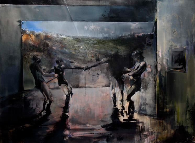 Zsolt Bodoni, Play, 2012, Acrylic and oil on canvas, 195 x 265 cm