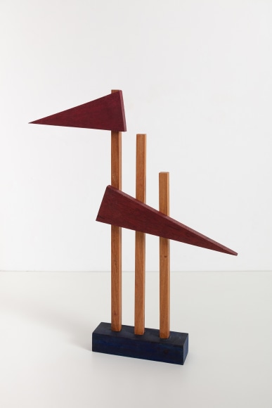 Ana Mazzei, Woodpecker, 2020, Painted wood (Peroba Mica, Garapeira and Cedar)