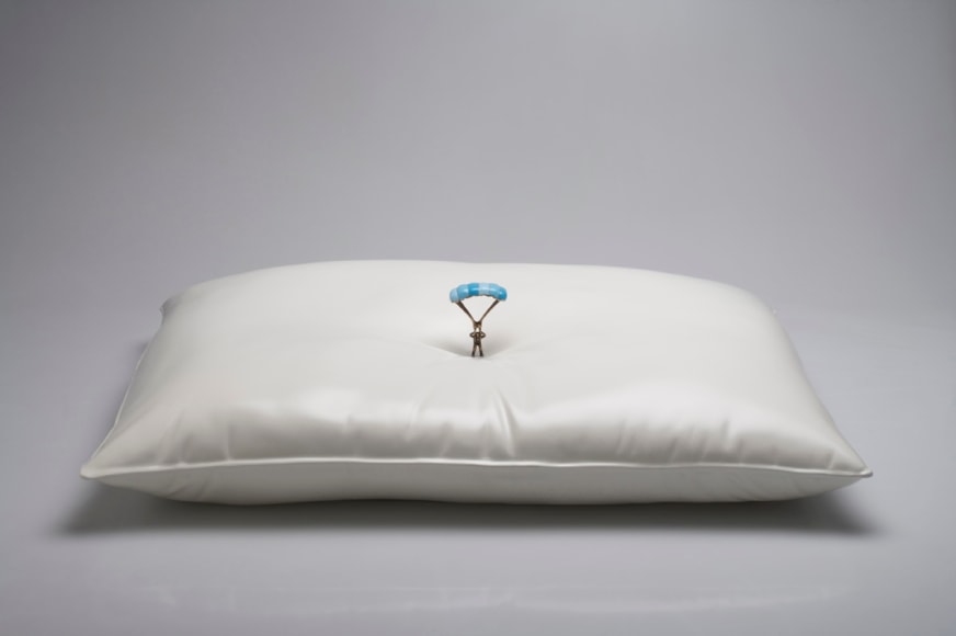 Hale Tenger, We Are So Lightly Here, 2009, Bronze, acrylic and enamel, 54 x 47 x 15 cm