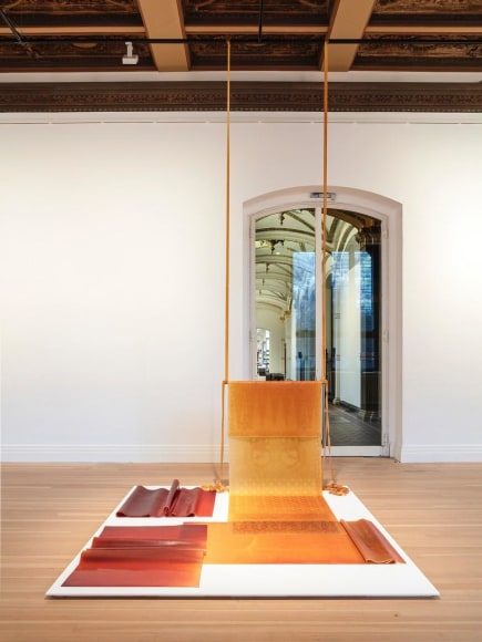 Rossella Biscotti, Sanikem&mdash;Nyai Ontosoroh&mdash;Madame Le Boucq, 2019, Natural rubber, food coloring