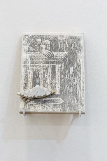 Hera Büyüktaşçıyan, Icons for builders, 2017, Wood and marble, 26.3 x 20 cm