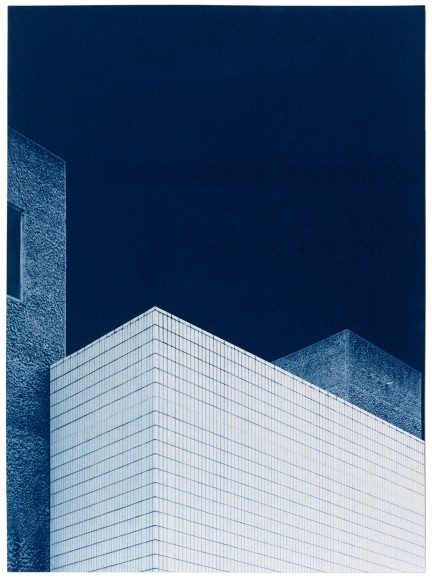 Seher Shah and Randhir Singh, Studies in Form, Barbican Estate (detail), 2018, Cyanotype prints on Arches Aquarelle Paper, 38&nbsp;x 28&nbsp;cm