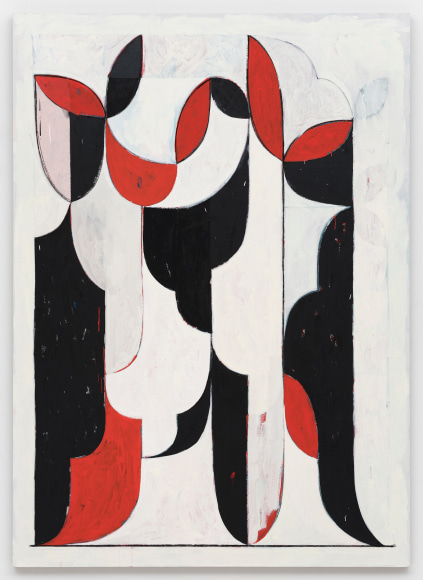 Kamrooz Aram, Untitled, 2022, Oil, oil crayon and pencil on linen, 198.1 x 142.2 cm