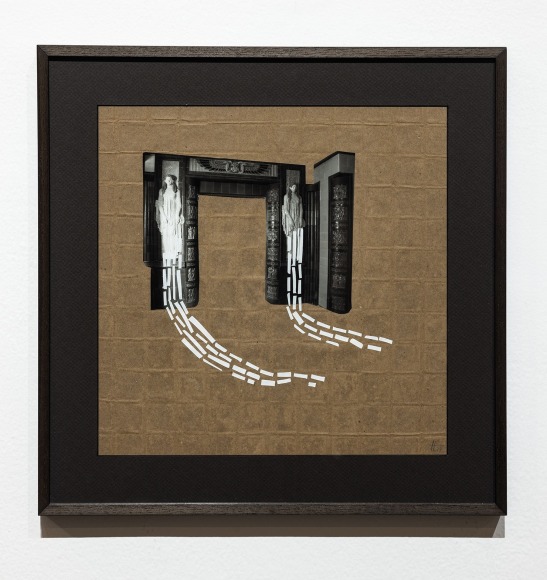 Hera B&uuml;y&uuml;ktaşciyan, Intervals for the Unreplaceable (1). Collage serie, 2022, Collage with archival print and paper cut outs on cast paper, 31 x 31 cm