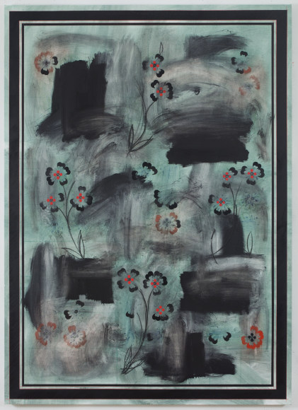 Kamrooz Aram, Ornamental Composition for Social Spaces 13, 2017, Oil, wax, oil crayon and pencil on canvas, 198 x 142&nbsp;cm