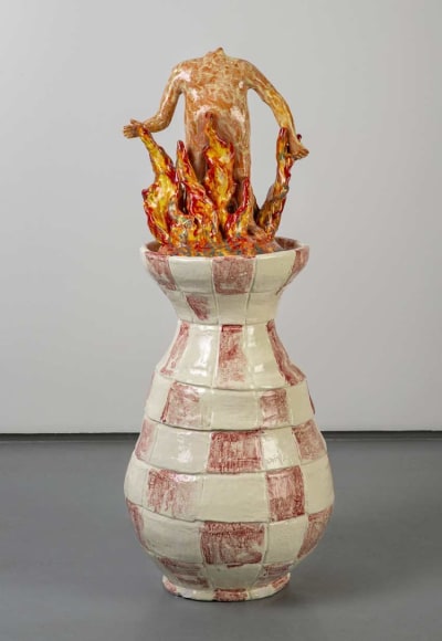 Dorsa Asadi, Sinnerman where you gonna run to? (Based on a song by Nina Simone), 2021, Ceramics, 50 x 50 x 110 cm