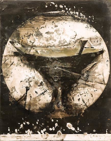 Zsolt Bodoni, Boat no. 1/2, 2012, Acrylic on photo, 19 x 24 cm