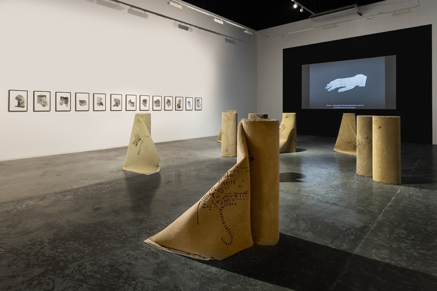 On Stones and Palimpsests,&nbsp;Hera B&uuml;y&uuml;ktaşcıyan, Installation view at Green Art Gallery, Dubai, 2020
