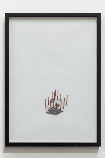 Nazgol Ansarinia, Untitled, Demolishing buildings, Buying waste, 2017, Ink and marker on paper,&nbsp;29.75 x 42&nbsp;cm