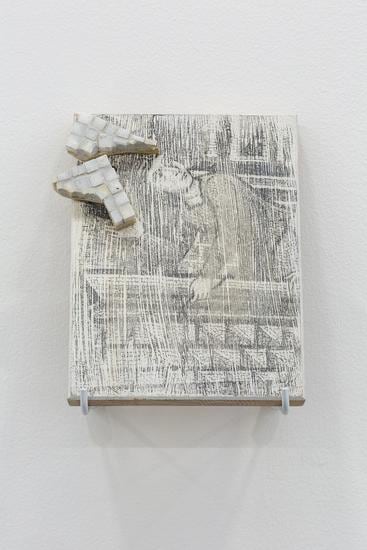 Hera Büyüktaşçıyan, Icons for builders, 2017, Wood and marble, 26.3 x 20 cm