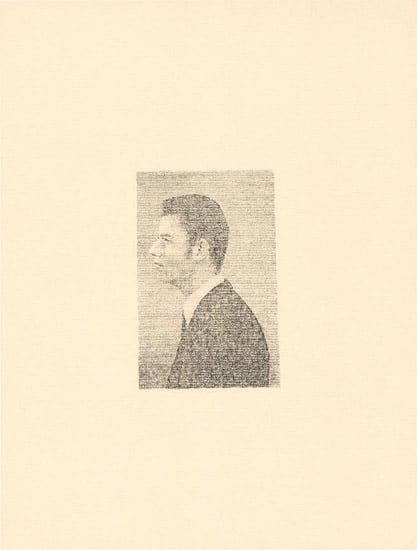 Hajra Waheed, Side Profile 2, A Study From the Anouchian Passport Portrait Series, 2010, Xylene and Pencil on Paper, 31 x 24 cm