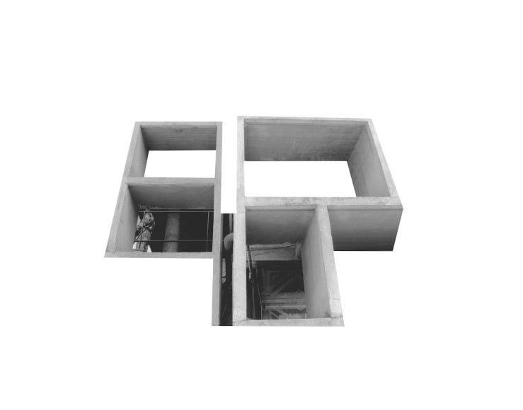 Seher Shah, Capitol Complex, Block View, 2014, Collage on paper, 28 x 36 cm