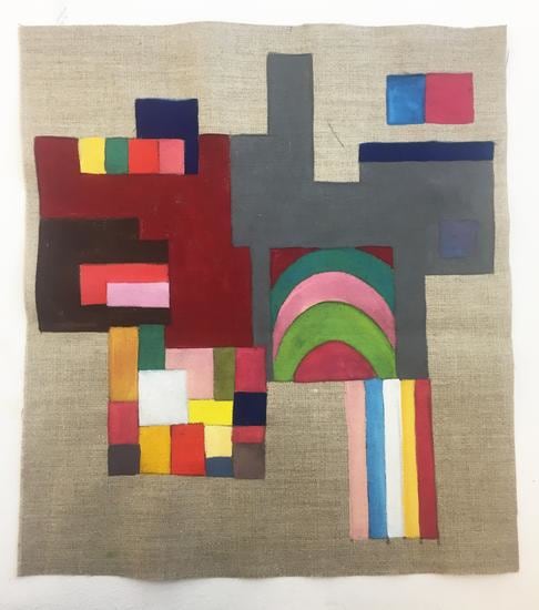 Ana Mazzei, Arcos, 2018, Vinyl and tempera paint on linen