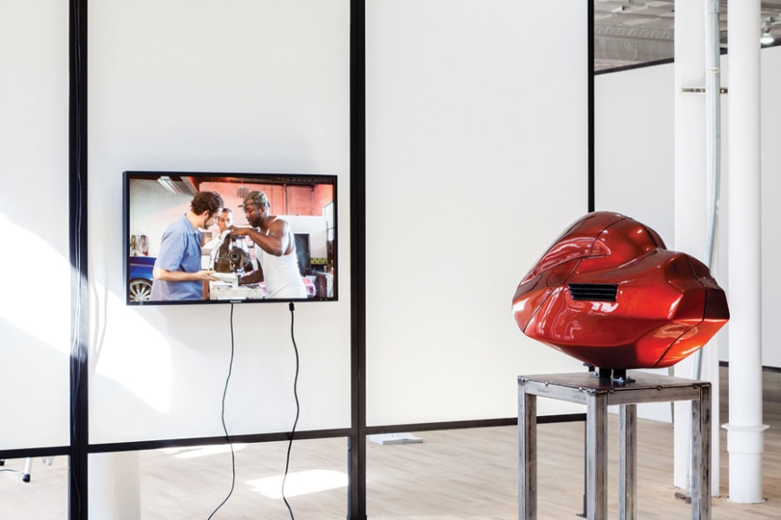 Shadi Habib Allah, S/N: 8F1GNA0021, 2012, Aluminium, 20 gage metal, Video camera, Fiberglass, bond body filler, 61 x 19 x 16 inches, 16&quot;, Single channel HDV