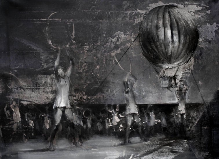 Zsolt Bodoni, Mayday Szinyei, 2012, acrylic and oil on canvas, 75 x 105 cm