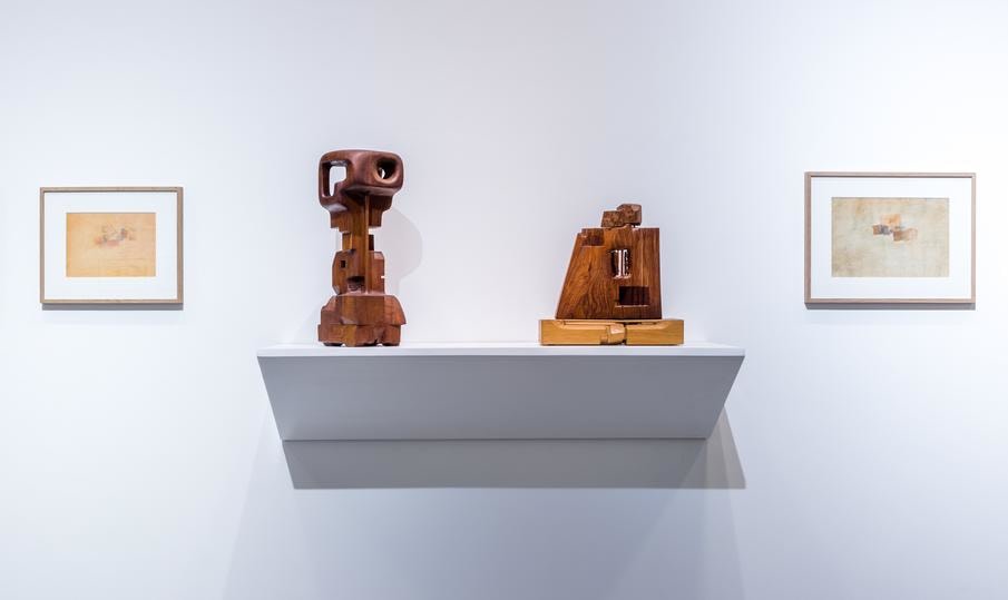 Poetry in Wood, Chaouki Choukini, Installation view at Green Art Gallery, Dubai, 2016
