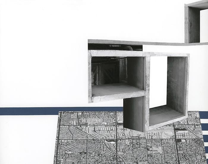 Seher Shah, Capitol Complex, Concrete, 2012, Collage on paper, 28 x 36 cm