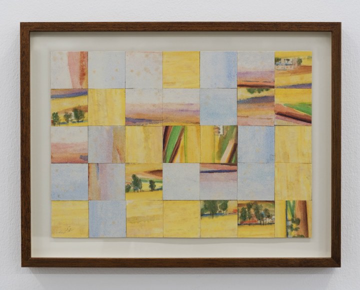 Chaouki Choukini, Paysage Decoup&eacute; recompos&eacute; 6, 1992, Watercolor on paper, 25 x 30 cm