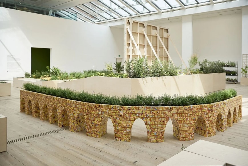 Michael Rakowitz: The Waiting Gardens of the North, Installation view at Baltic Centre for Contemporary Art, Gateshead, UK, 2023