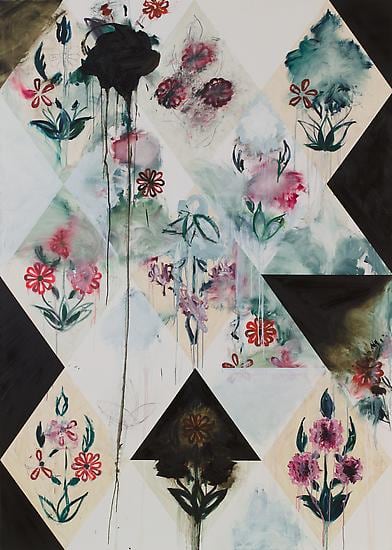 Kamrooz Aram, Palimpsest (for Twombly), 2011, Oil on canvas, 213 x 152 cm