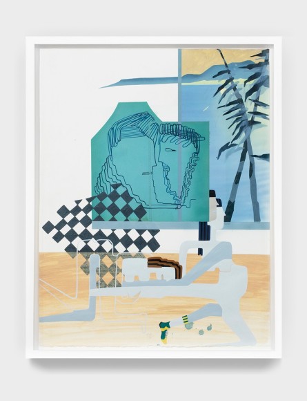 Maryam Hoseini, My Virgin and Strange Traveler (Horizon #11), 2016, Acrylic, ink and pencil on paper, 71&nbsp;x 56 cm