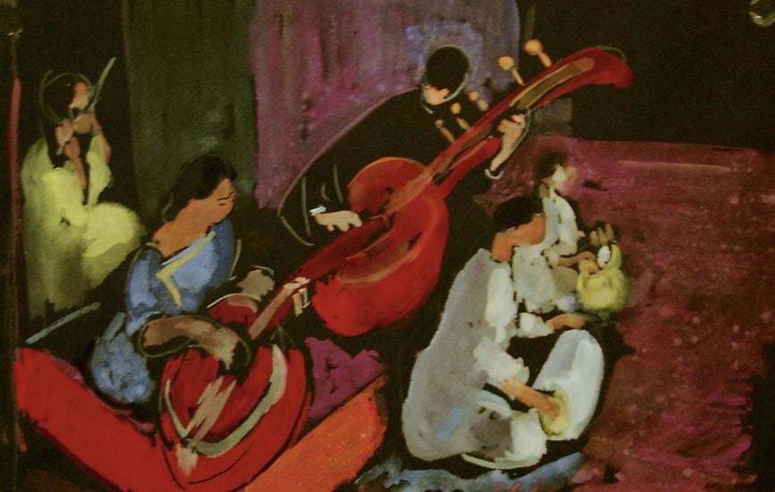 Seif Wanly, Untitled, c. 1953, Pastel on canson paper, 30.5 x 47 cm (back)