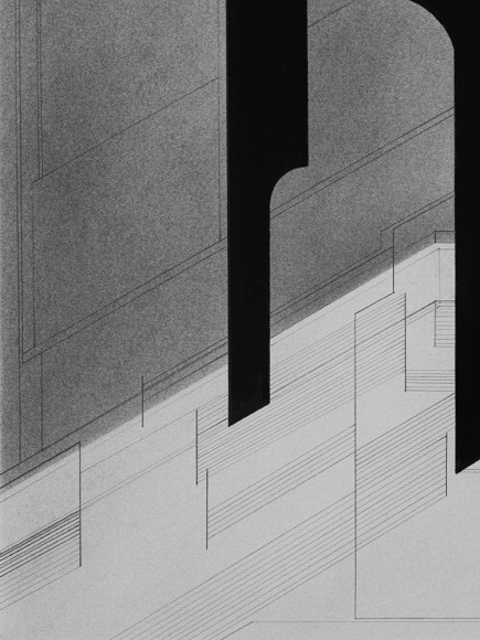 Seher Shah,&nbsp;Foreign dust (Variation 15) (detail), 2019-2020, Graphite dust on paper, 55.9 x 38.1 cm