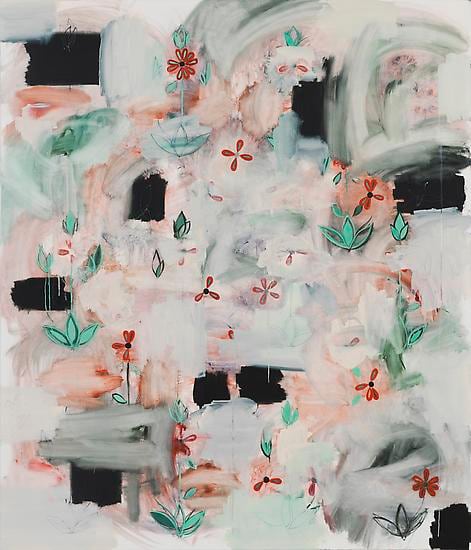Kamrooz Aram, Isyani Atesle (Palimpsest #13), 2013, Oil, oil pastel and wax pencil on canvas, 213 x 183 cm