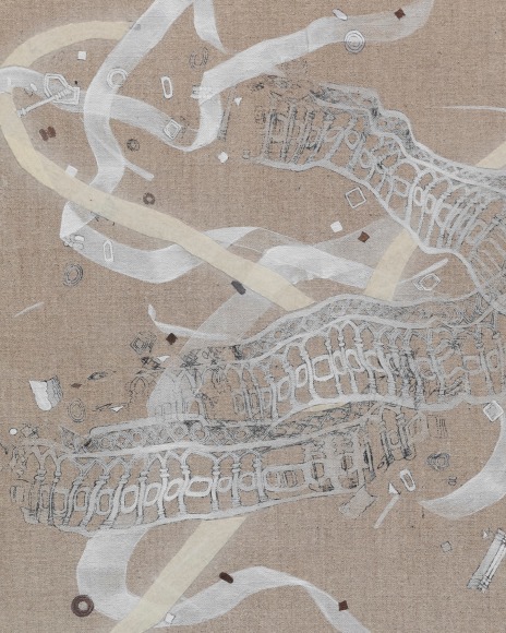 Asma Belhamar, Studies for reassessing motion 3 (detail), 2023