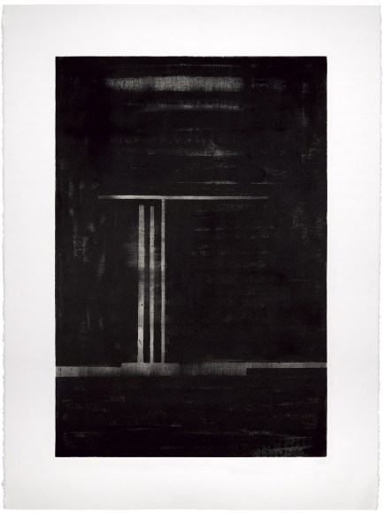 Seher Shah, Night, 2018, Oil on Stonehenge white rag paper, 55.9 x 76.2 cm