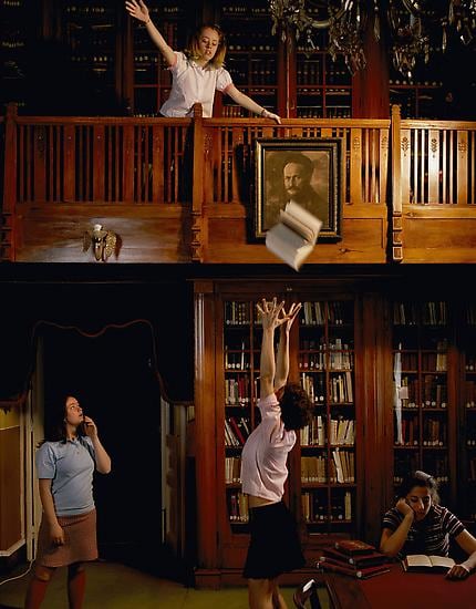 Nazif Top&ccedil;uoğlu, Throwing the Book, 2003, C-print, Edition of 5, 116 x 92 cm