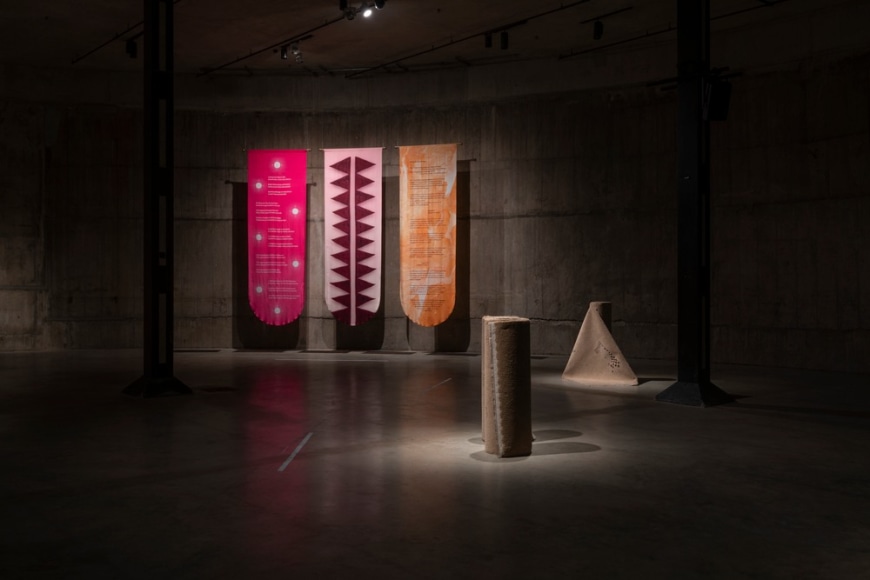 Hera Büyüktasçiyan,&nbsp;Reveries of an Underground Forest, 2019, Installation view at Enmeshed, the East Tank, Tate Modern, 2022