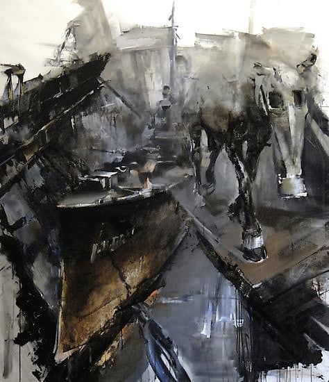 Zsolt Bodoni, Ararat, 2011, acrylic and oil on canvas, 185 x 160 cm