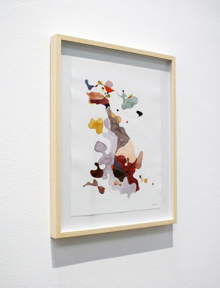 Afra Al Dhaheri,&nbsp;St. Ives Drawing 2, 2019, Hair and watercolor on paper, 26 x 36 cm