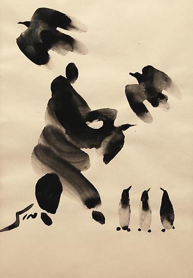 Fateh Moudarres, Untitled, Ink on paper, 23 x 16 cm